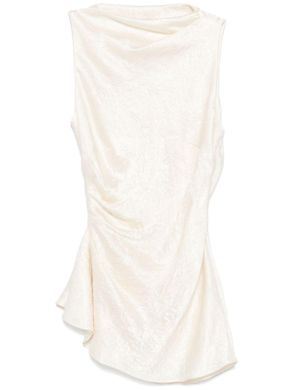 Asymmetric satin top<BR/><BR/><BR/> 810287 QEAFR8010 ALEXANDER MCQUEEN