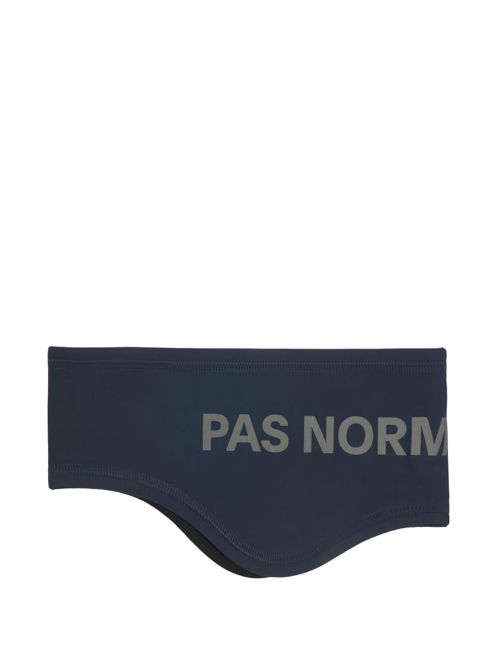 Blue logo-print fleece headband NA1910H NAVY PAS NORMAL STUDIOS