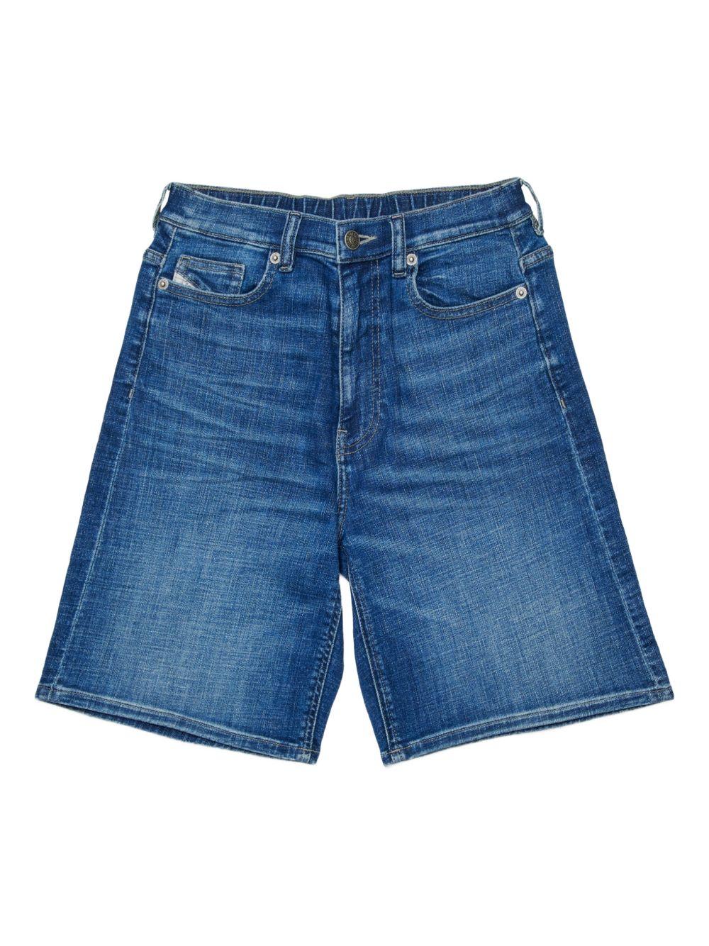 Shorts in stretch denim with whiskers J02548 KXBSCK01 DIESEL KIDS