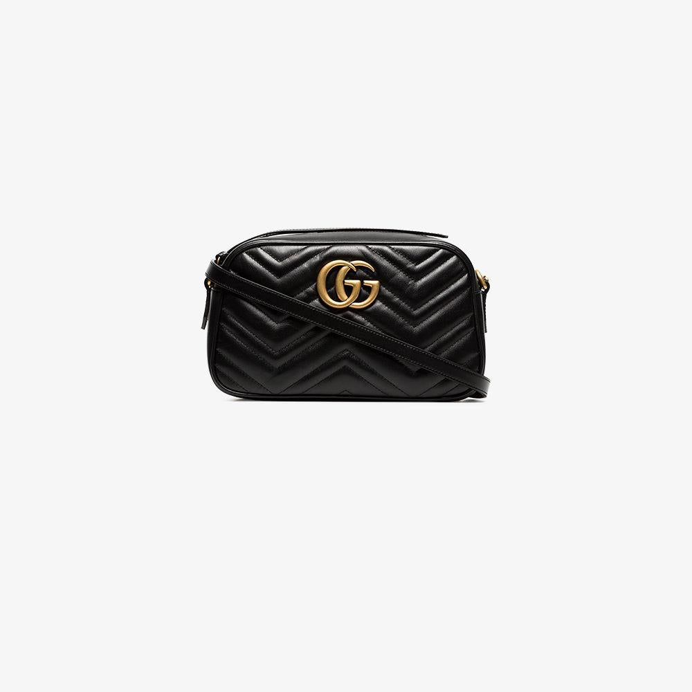 Borsa a spalla "GG Marmont smaii'' nera 447632 DTD1T1000 GUCCI