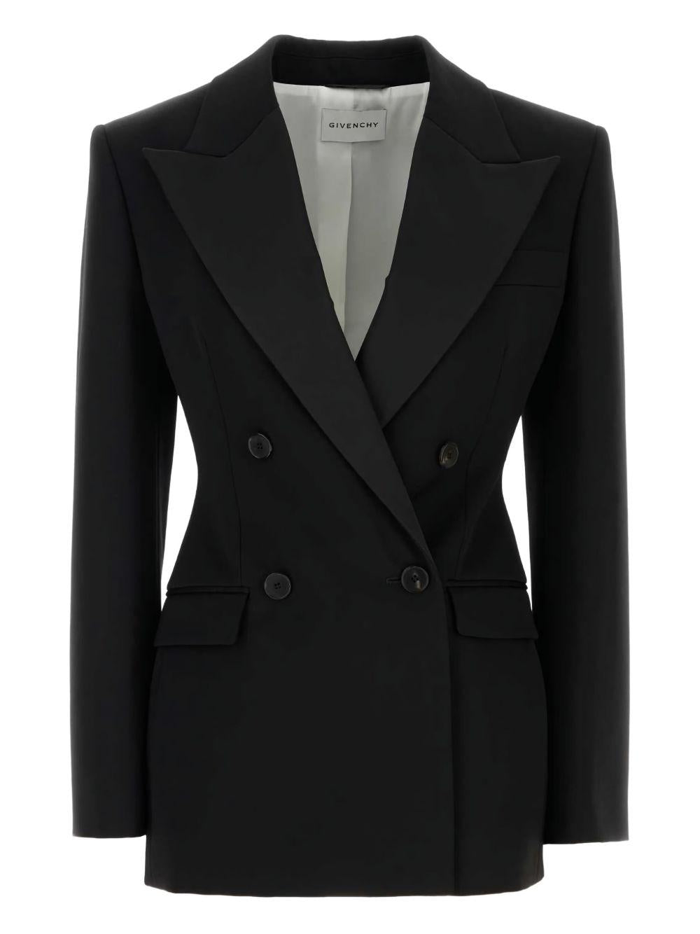 Double-breasted jacket with peak revers BW30KW15CT 001 GIVENCHY
