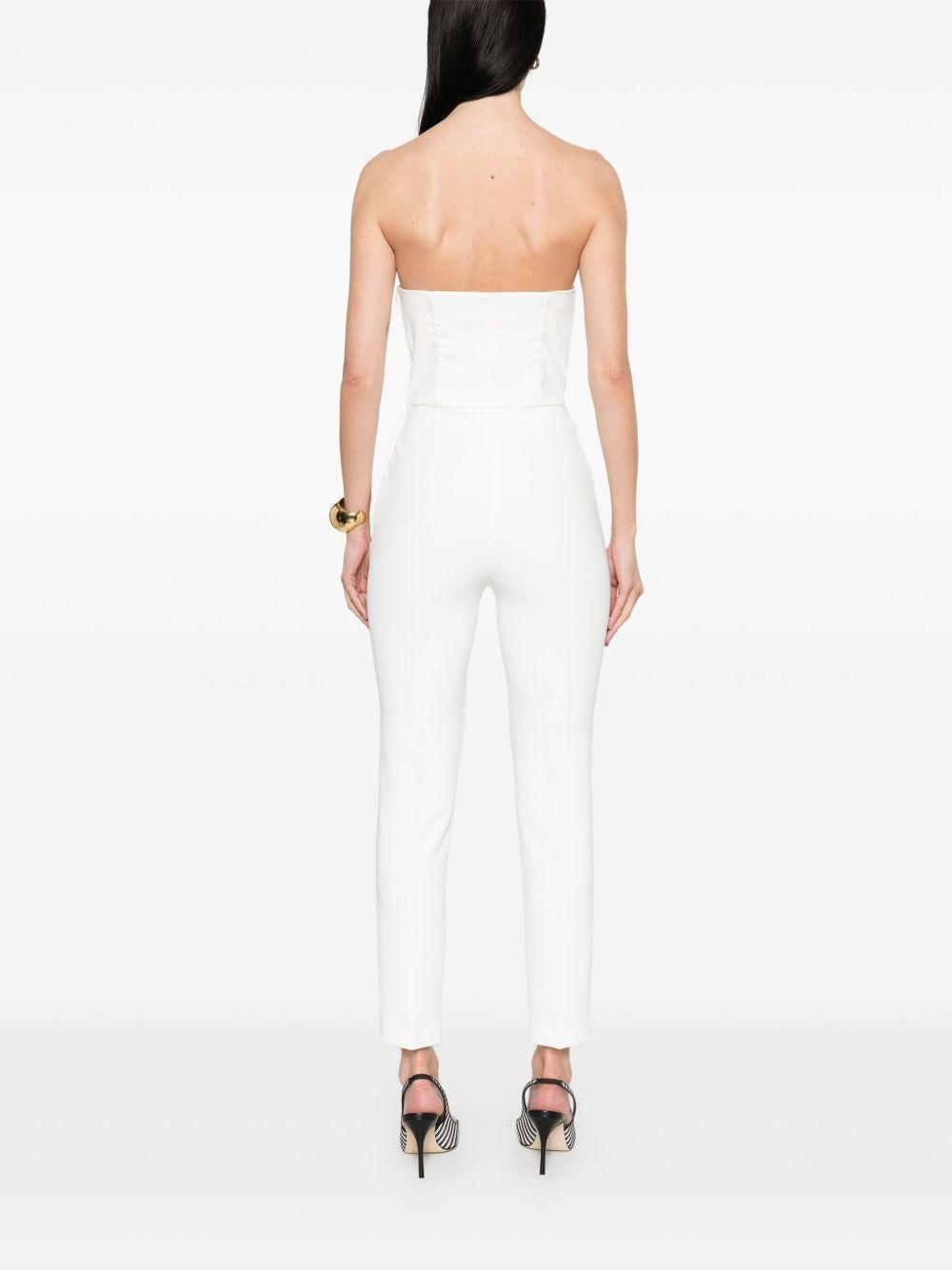 Bow-detail crepe jumpsuit<BR/><BR/> TU03951E2 360 ELISABETTA FRANCHI
