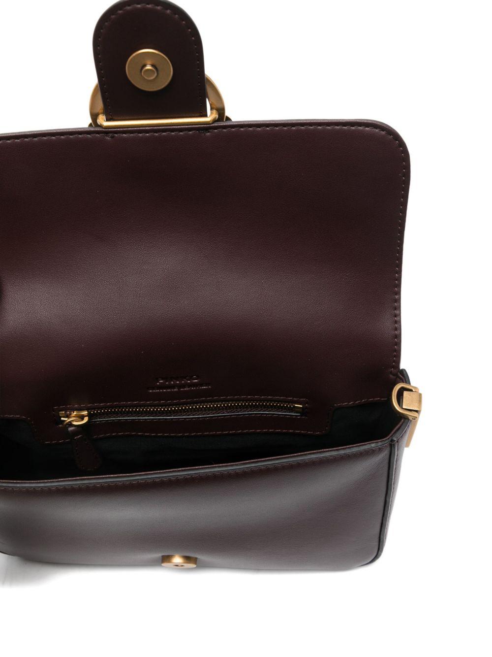 Medium Love Bag One Slouchy leather handbag with double shoulder strap 105824 A0QOLA7Q PINKO