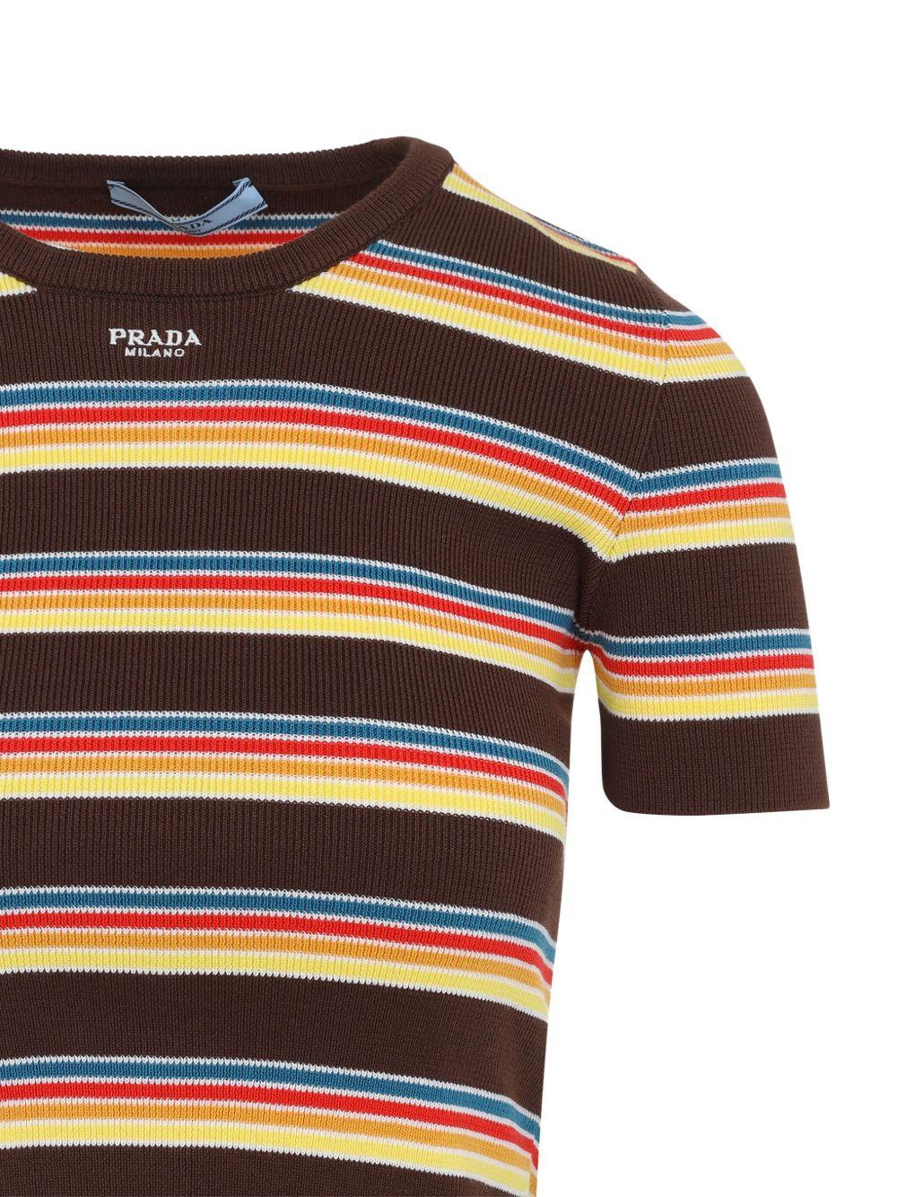 Striped T-shirt<BR/><BR/> P24N2S 16V9F0324 PRADA