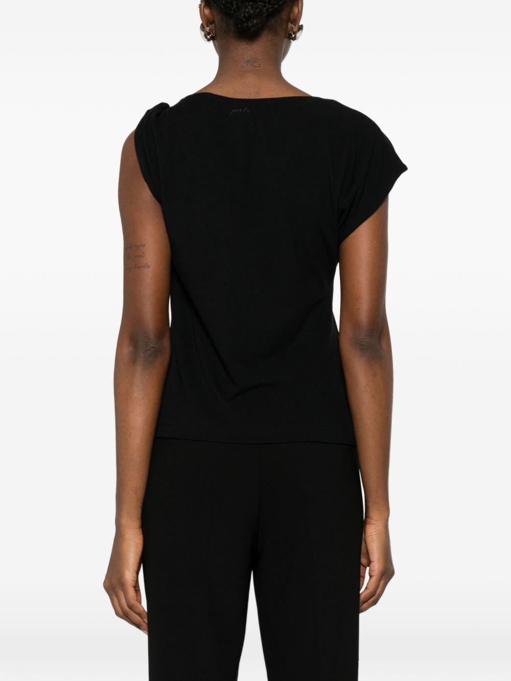 Marlena draped asymmetric-neck top 106373 A35DZ99 PINKO