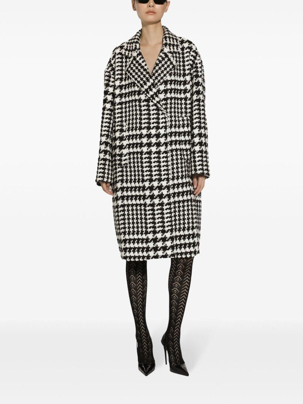 Houndstooth-pattern coat<BR/><BR/><BR/> F0E2FT FMMGXS8030 DOLCE & GABBANA