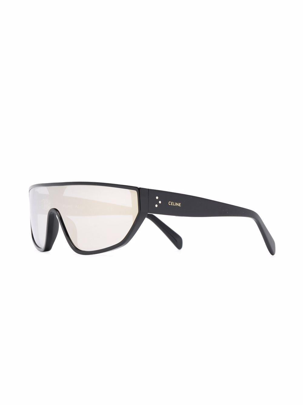 Black Frame 32 Acetate Sunglasses with mirrored lenses 4S195CPLM 38NO CÉLINE