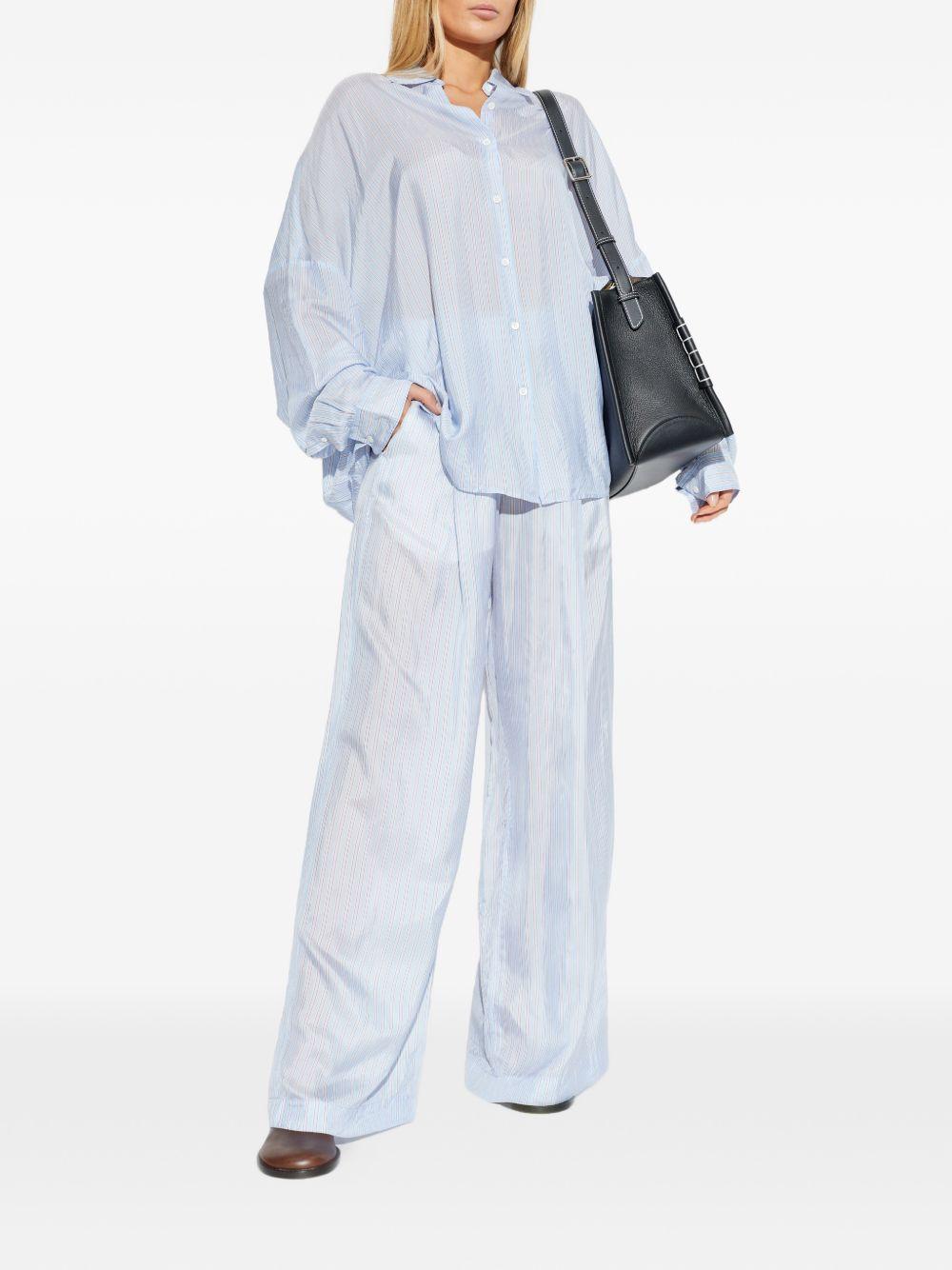 wide-leg trousers in striped twill 130909 3276514 DRIES VAN NOTEN