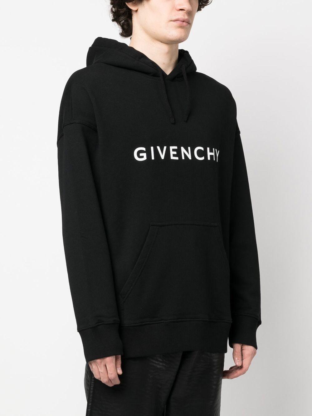 Logo-print drawstring hoodie BMJ0HC3 YAC001 GIVENCHY