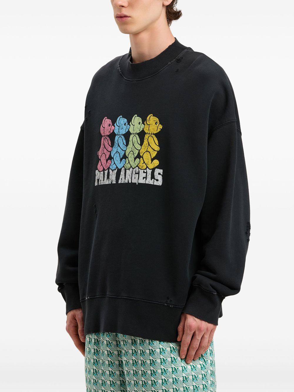 Crossroads Bear sweatshirt<BR/><BR/><BR/> PMBA026S25FLE004 1084 PALM ANGELS
