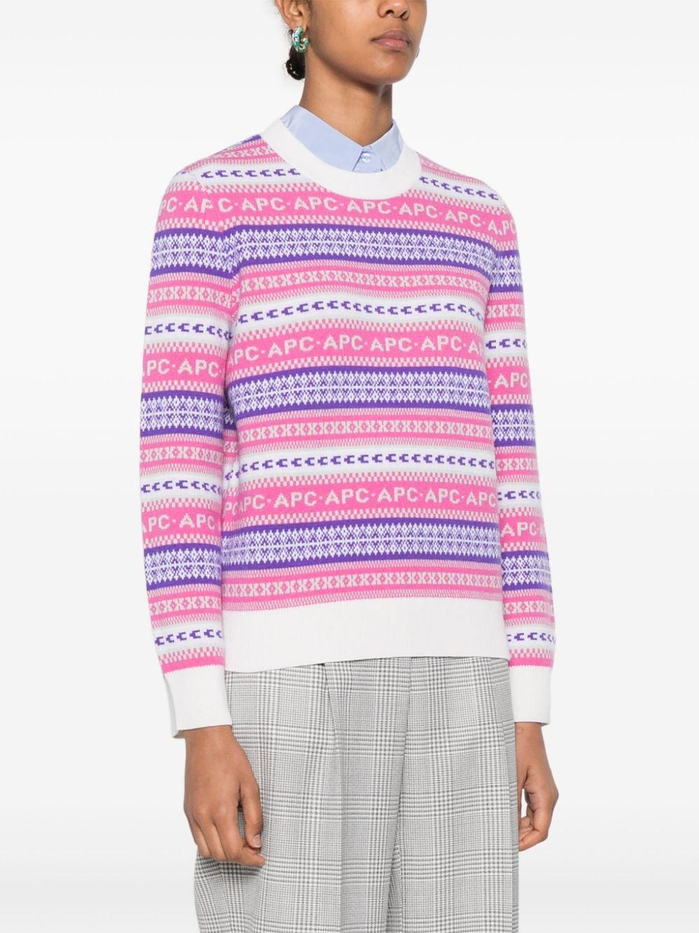 Jacquard sweater<BR/><BR/><BR/> WVBDS F23398FAA A.P.C.