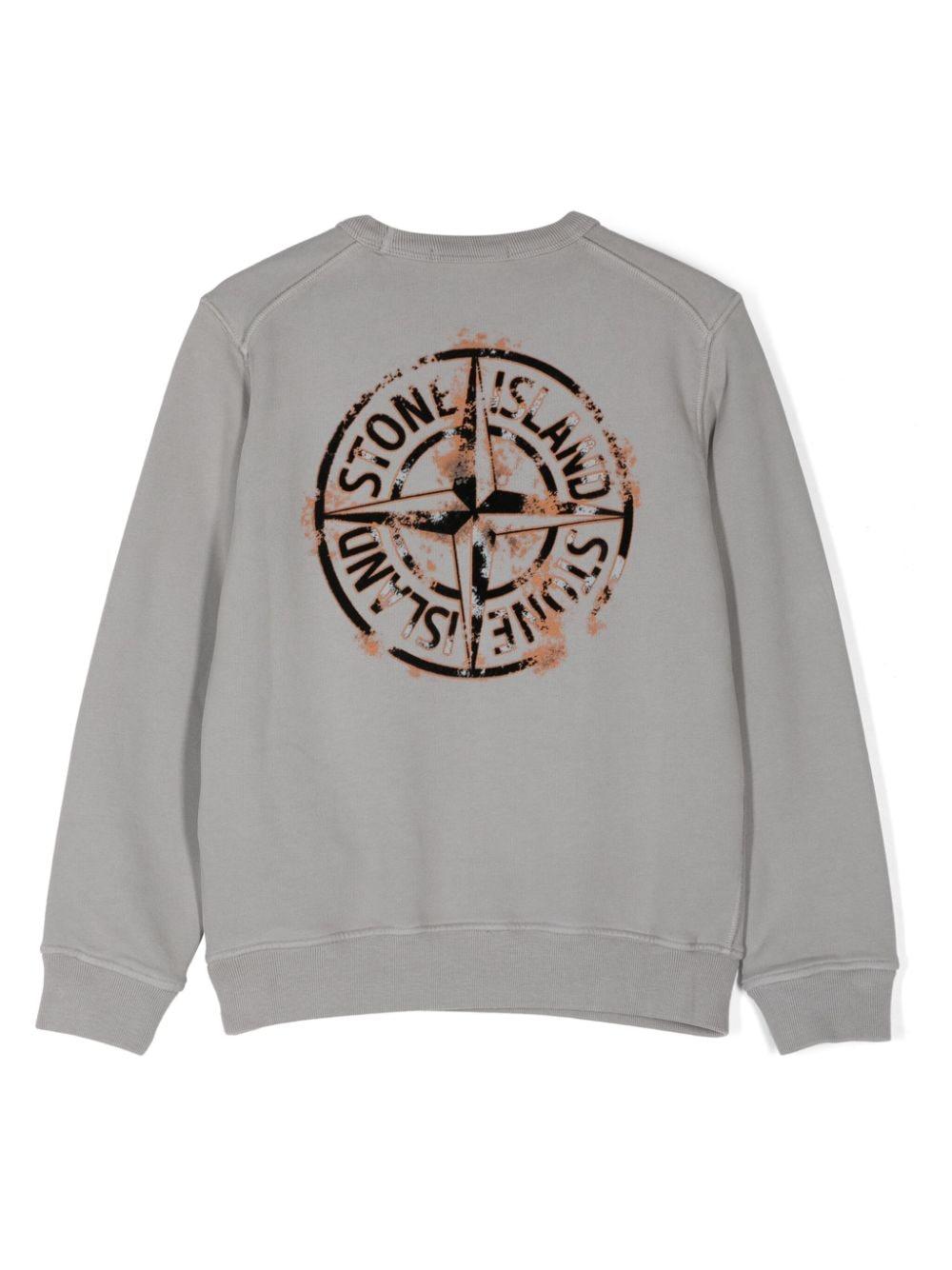 Front logo sweatshirt 8116621 21V0064 STONE ISLAND KIDS