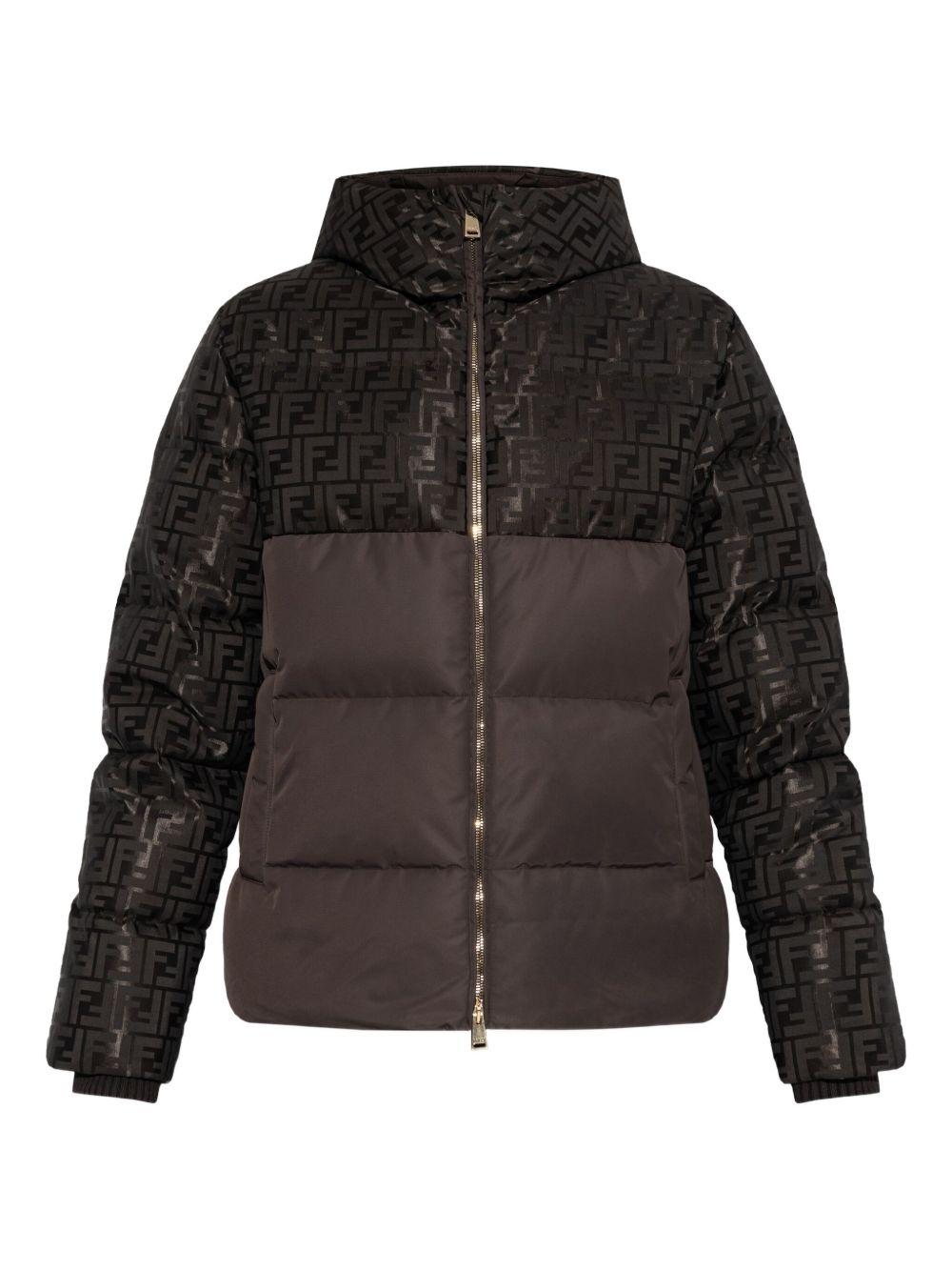 Down Jacket With Ff Jacquard Insert FAN226 AT91F1T6H FENDI