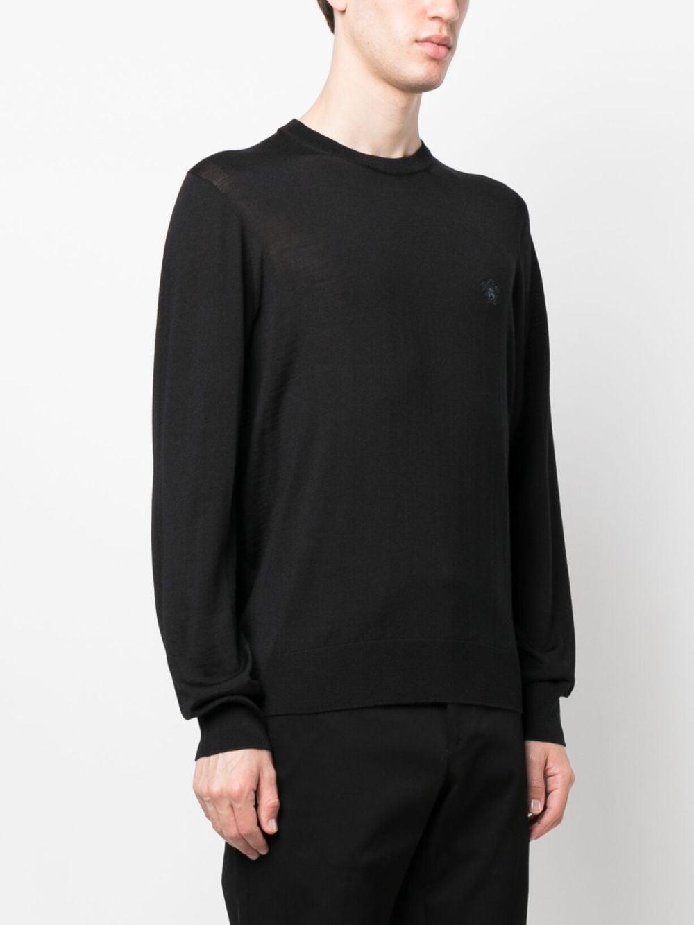 Embroidered wool-blend jumper<BR/><BR/><BR/> 1010534 1A076141B000 VERSACE
