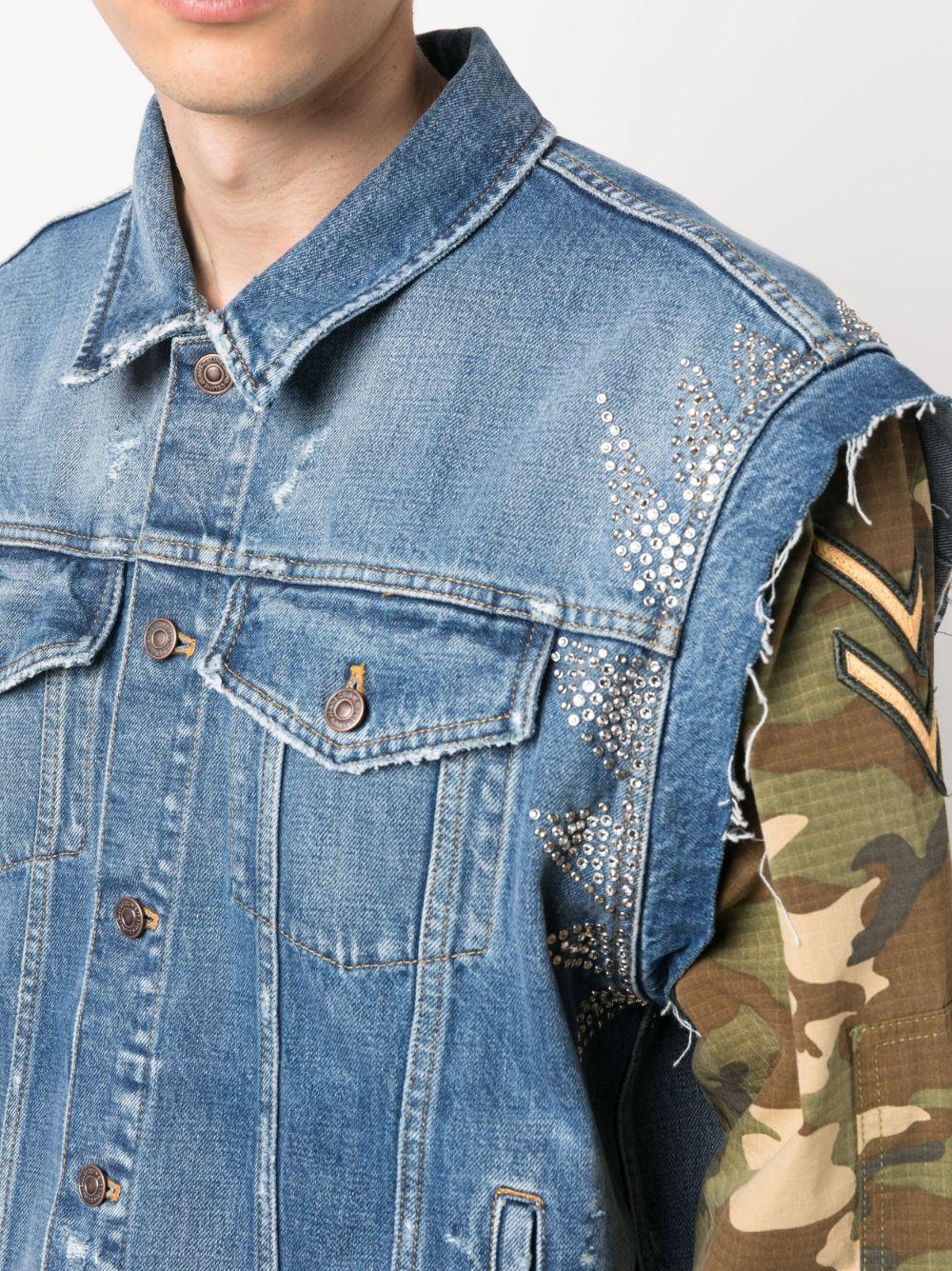 Layered denim jacket 2Q621996T 08LY CÉLINE