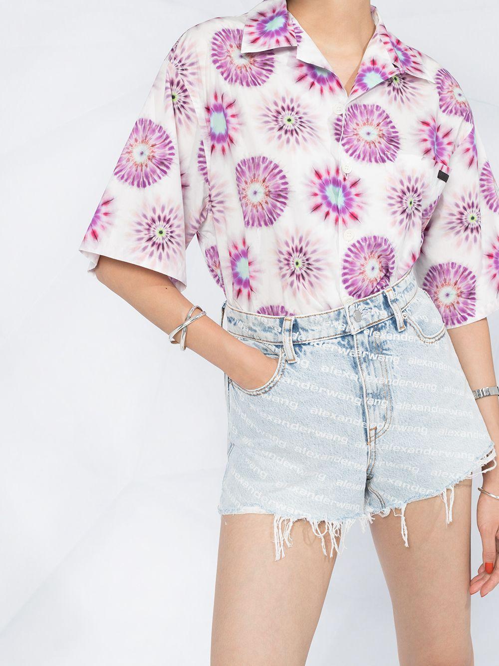 High-waisted denim shorts<BR/> 4DC2204781 270 ALEXANDER WANG