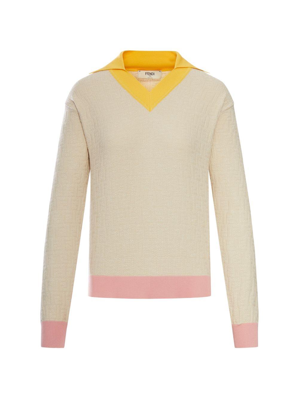 cotton and silk jumper FZXE95 AW4SF0WC4 FENDI