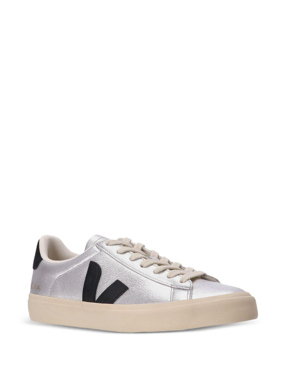 CAMPO LEATHER SNEAKERS CP0520786 SILVER/BLACK VEJA