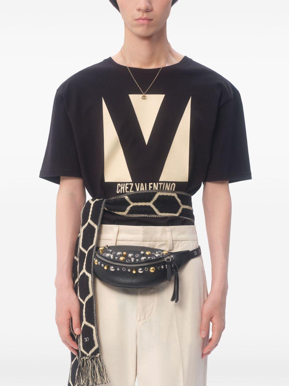 Chez Valentino-print T-shirt<BR/><BR/><BR/> 6V3MG16PAQ9 0NO VALENTINO GARAVANI