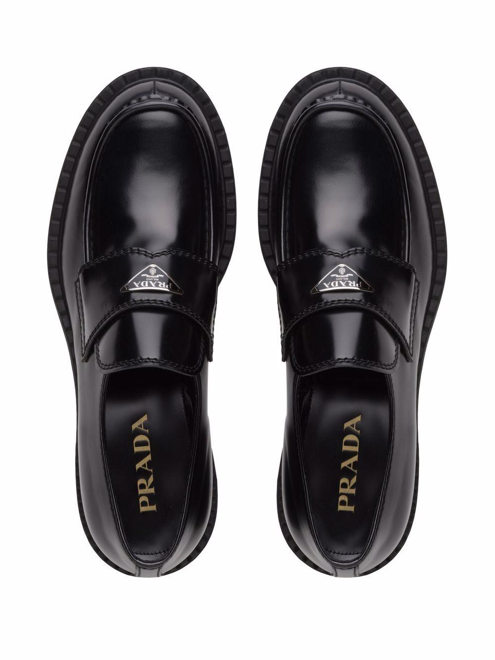 Brushed leather loafers<BR/><BR/><BR/> 2DE127 055F0002 PRADA
