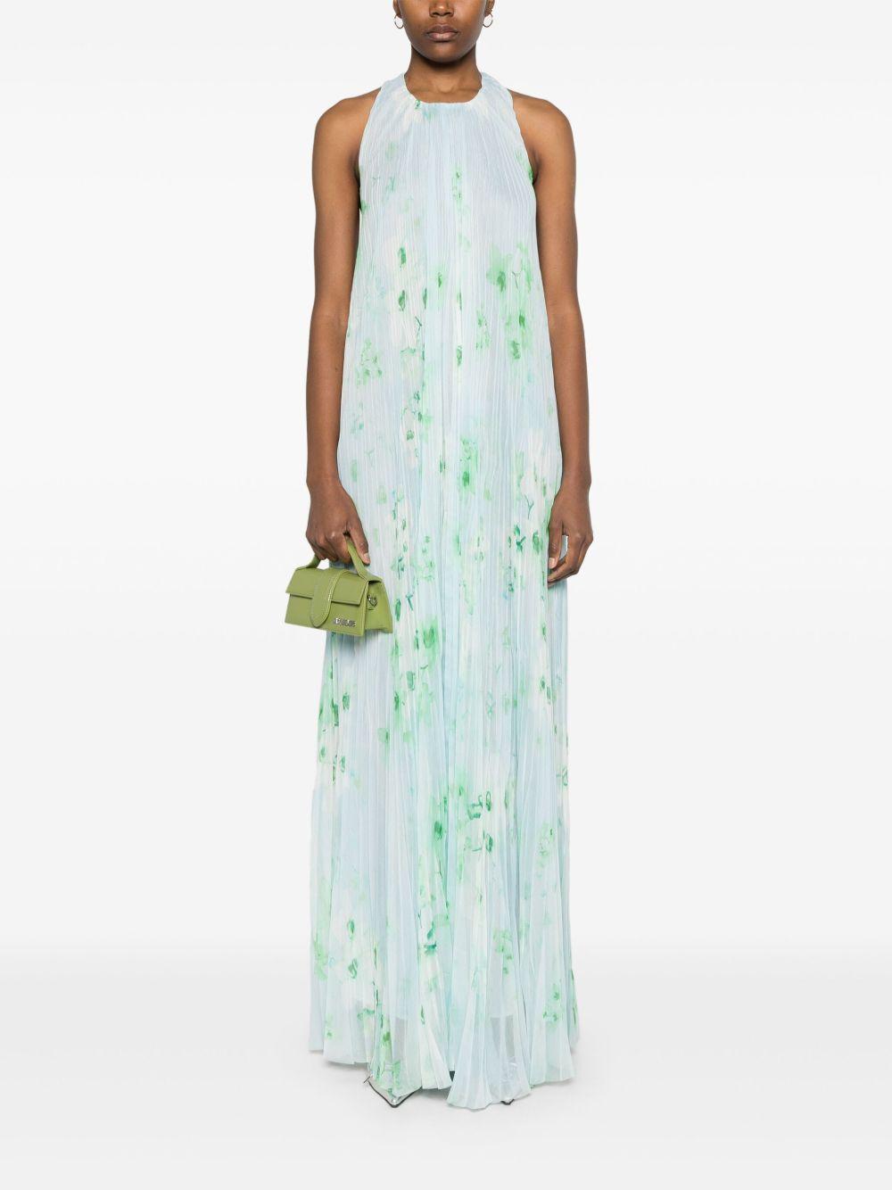 Floral-print maxi dress<BR/><BR/> 104687 A2DHABB PINKO