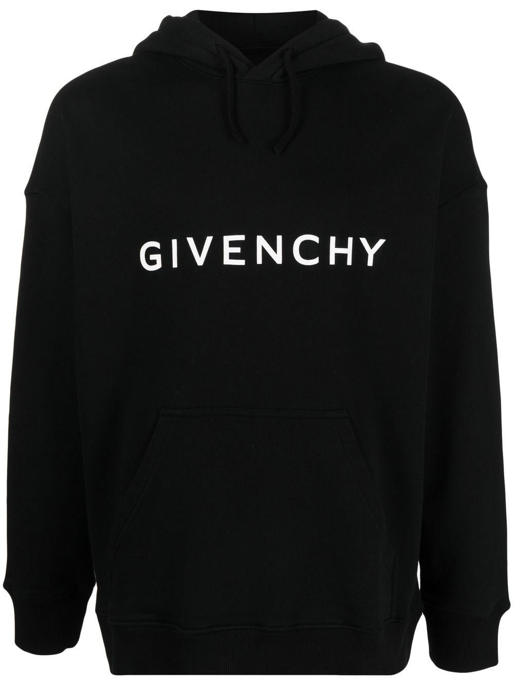 Logo-print drawstring hoodie BMJ0HC3 YAC001 GIVENCHY