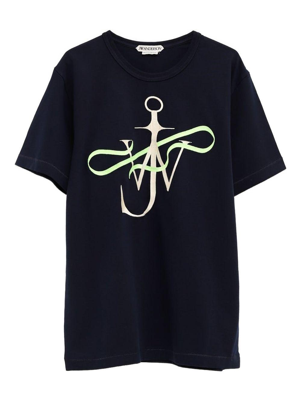 ribbon anchor t-shirt in navy JT0320 PG1937888 JW ANDERSON