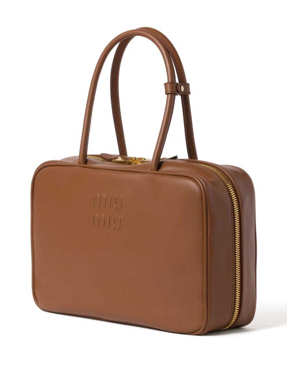 Leather Beau bag<BR/><BR/><BR/> 5BB117 2CRWF0046 MIU MIU