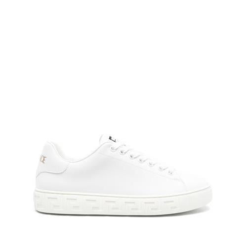 Greca-embossed leather sneakers 1013568 1A096081W010 VERSACE