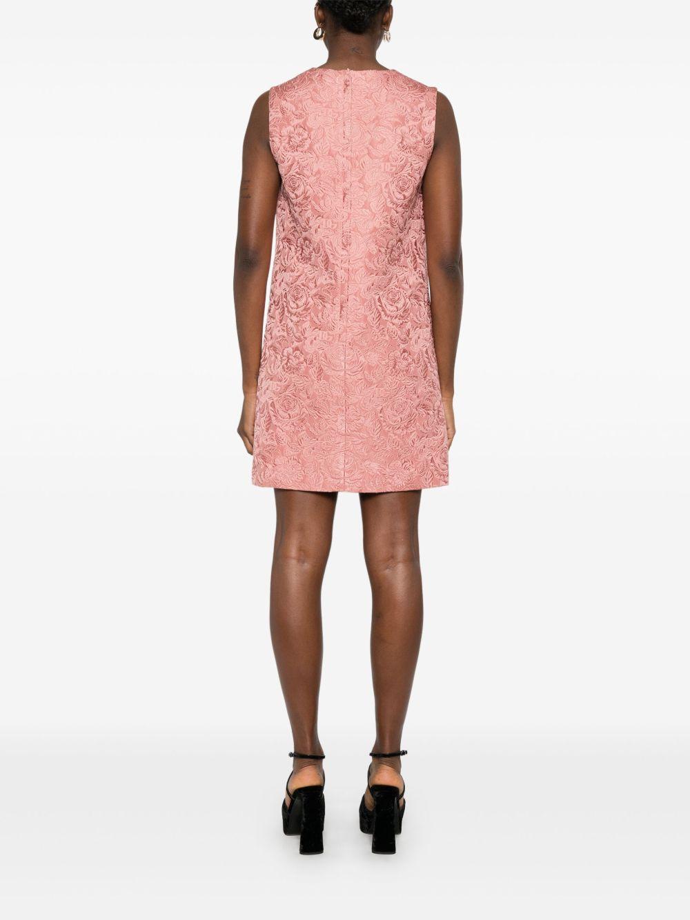 Short floral quilted jacquard A-line dress F6AMRT HJMQKF0473 DOLCE & GABBANA