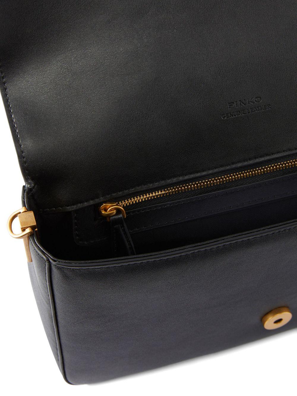 Medium Love Bag One Slouchy leather handbag with double shoulder strap 105823 A0QOZ99Q PINKO