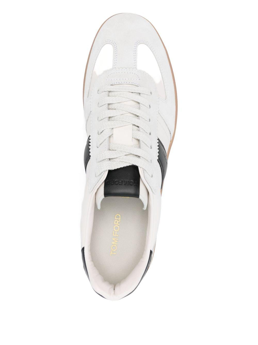 Low-top sneaker with ice-colored suede inserts J1584 LCL457N5W013 TOM FORD