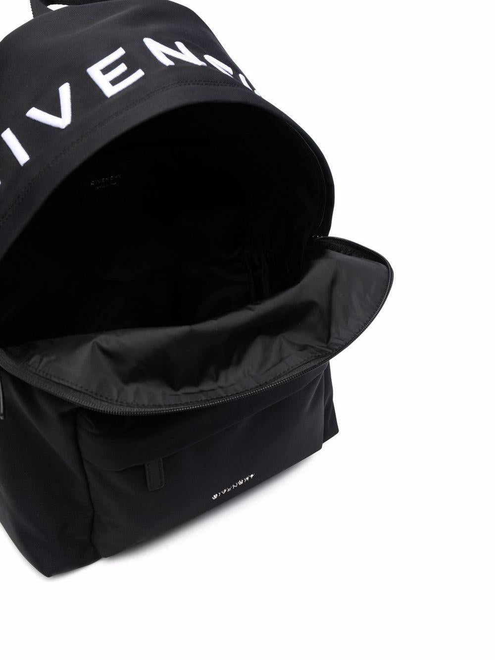 Black/white embroidered-logo backpack BK508HK1F5 001 GIVENCHY