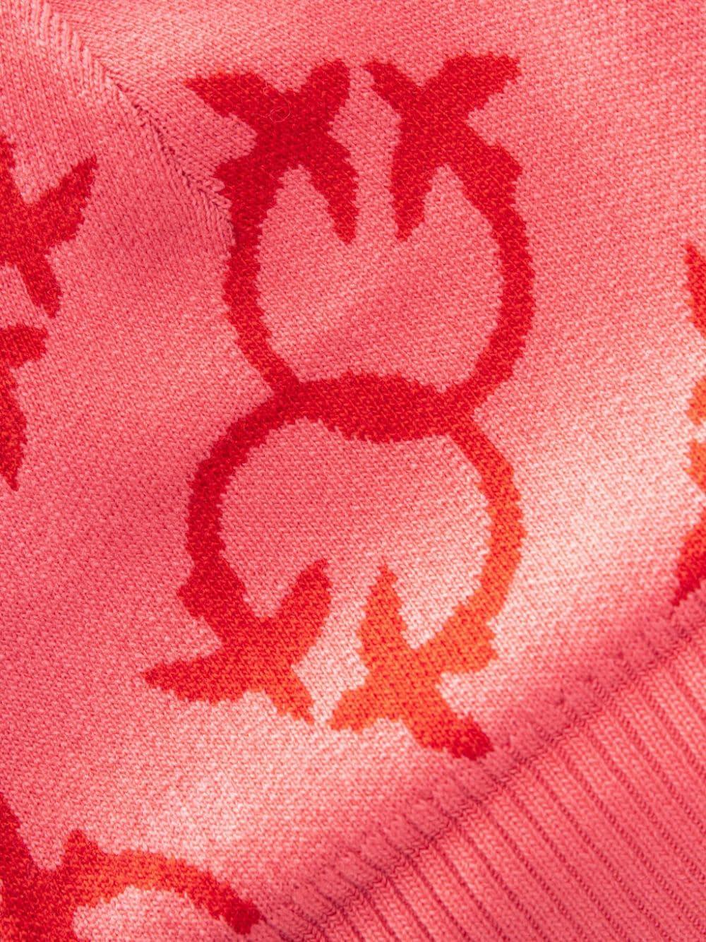 Logo-jacquard beanie hat<BR/><BR/> 101503 A21SNR1 PINKO
