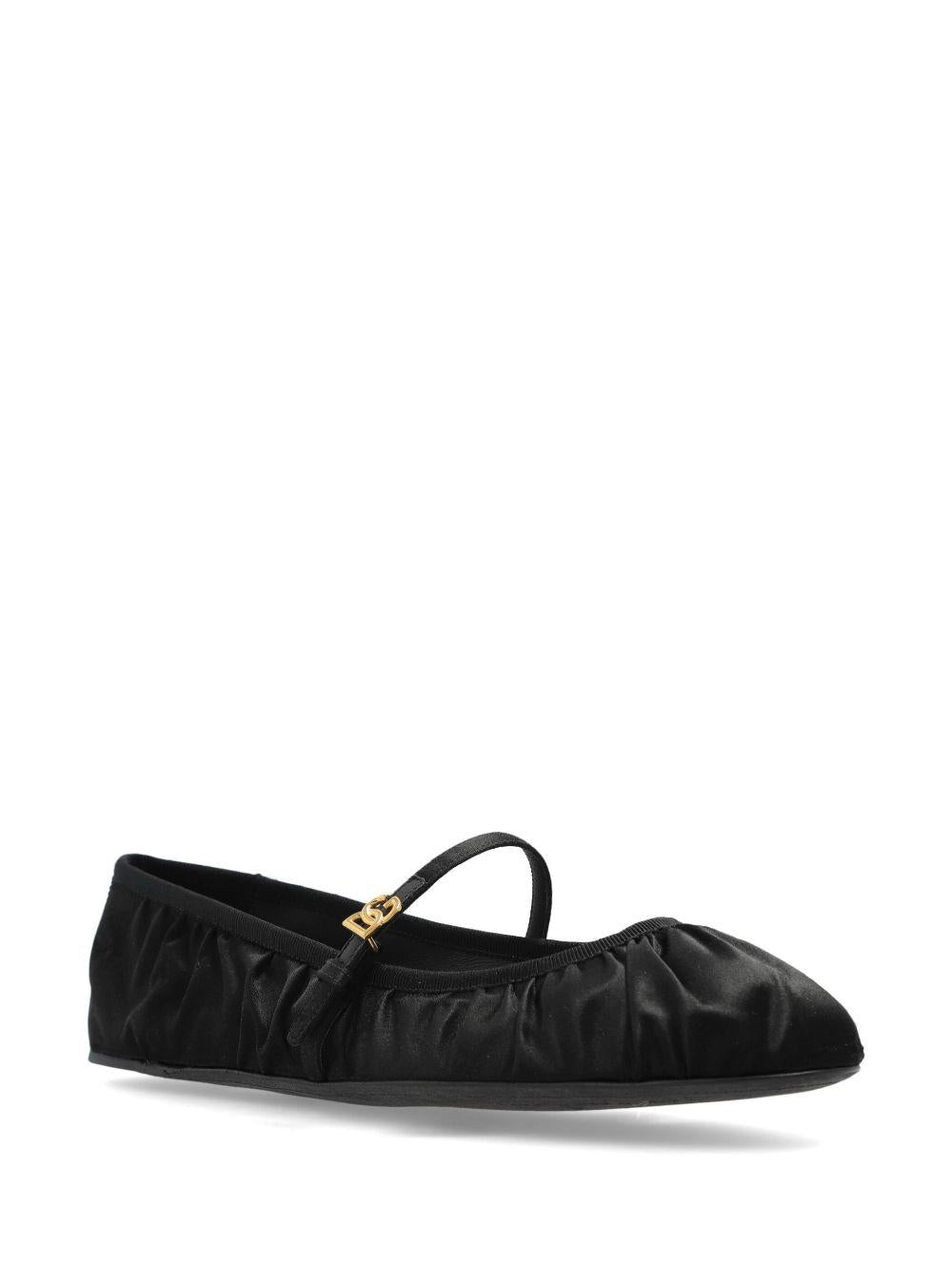 Logo-buckle ballerina shoes<BR/><BR/><BR/> CB0257 AD1608B956 DOLCE & GABBANA