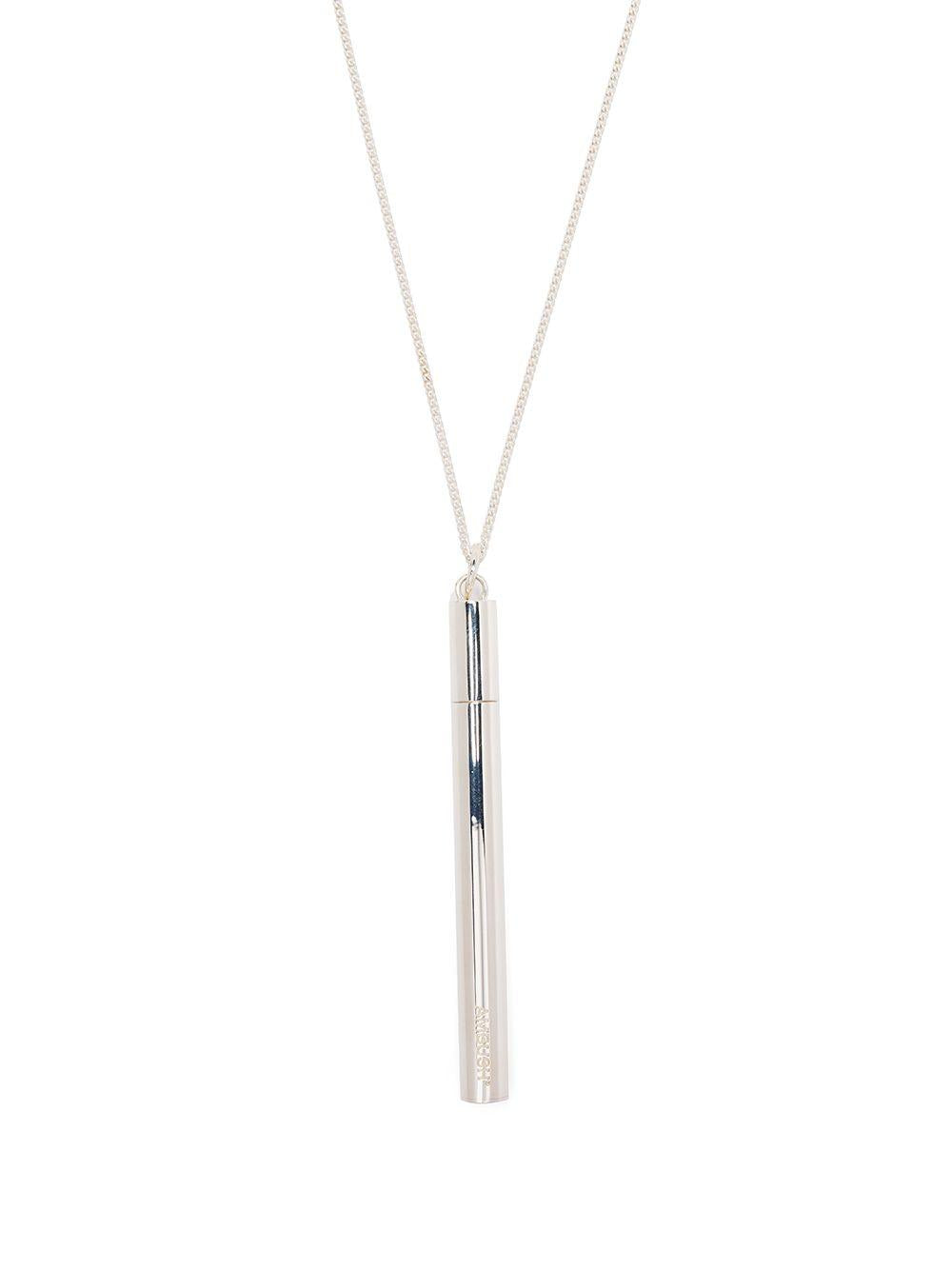 Silver sterling silver case-pendant necklace BMOB020F 20MET0027200 AMBUSH