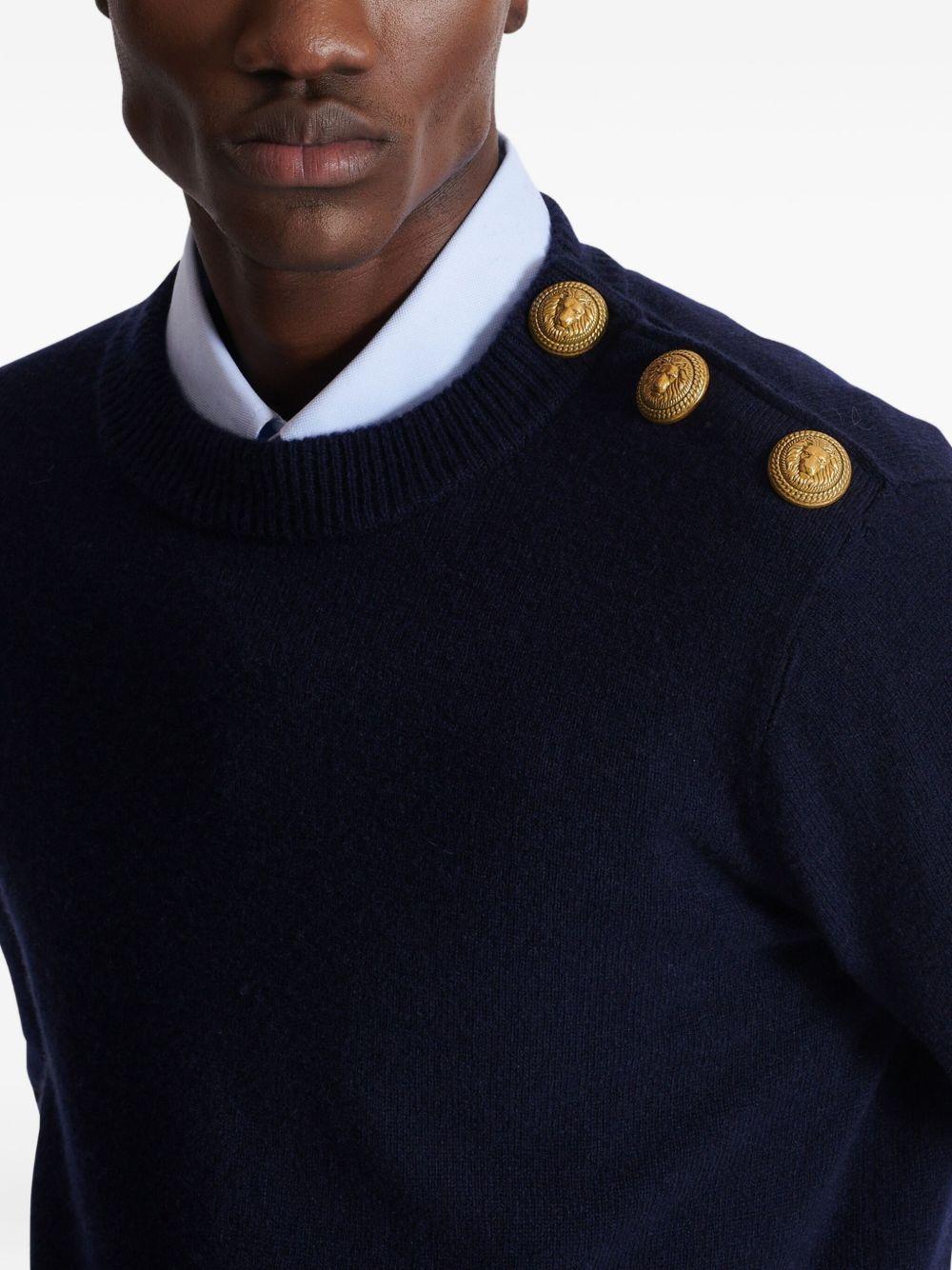 Eco-cashmere jumper FH1KD010KI87 6AJ BALMAIN