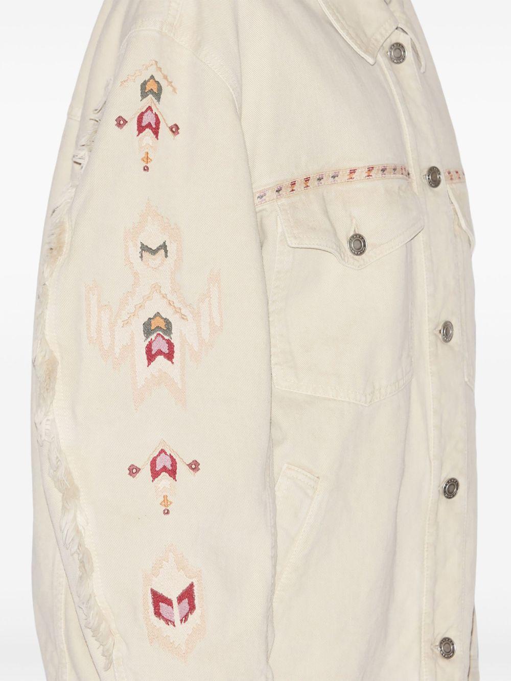 Manona embroidered denim jacket VE0430FA C1H02E23EC MARANT ÉTOILE