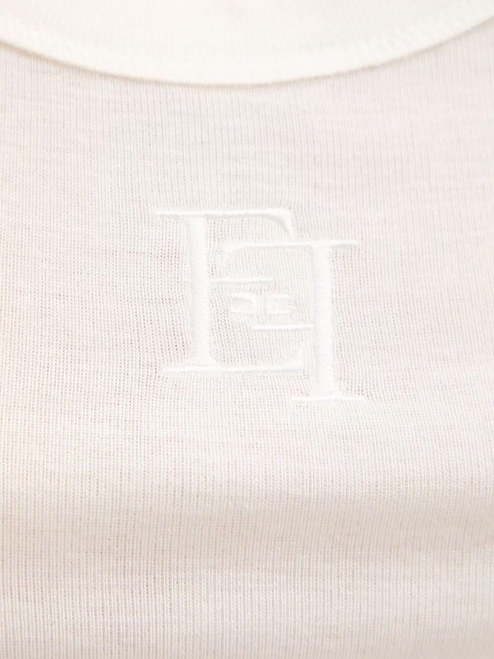 Lightweight jersey tank top with embroidered logo CN77B61E2 360 ELISABETTA FRANCHI
