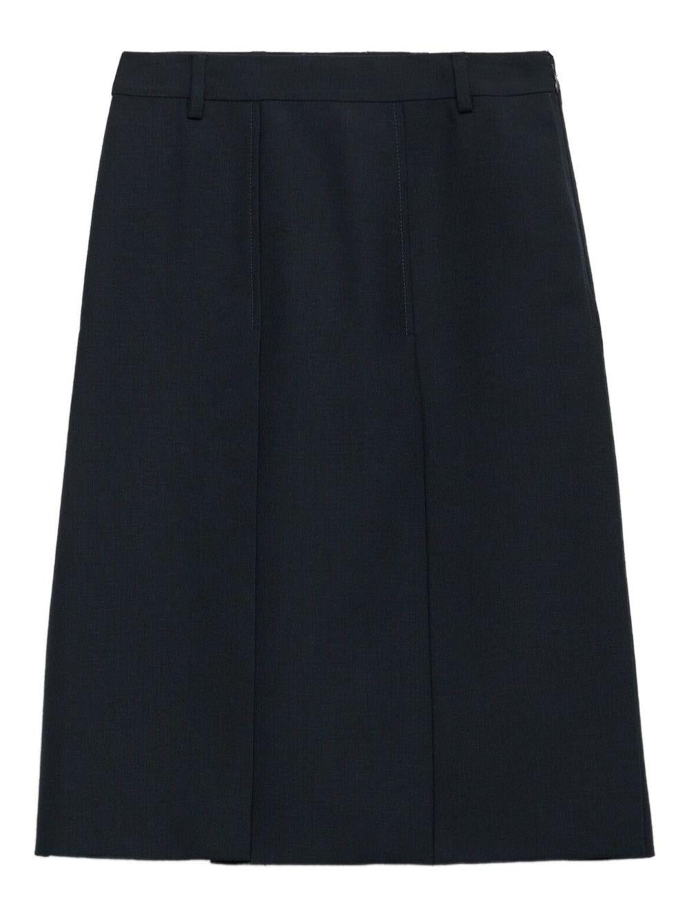 Wool hopsack skirt P117ZS-OOO 17VZF0008 PRADA