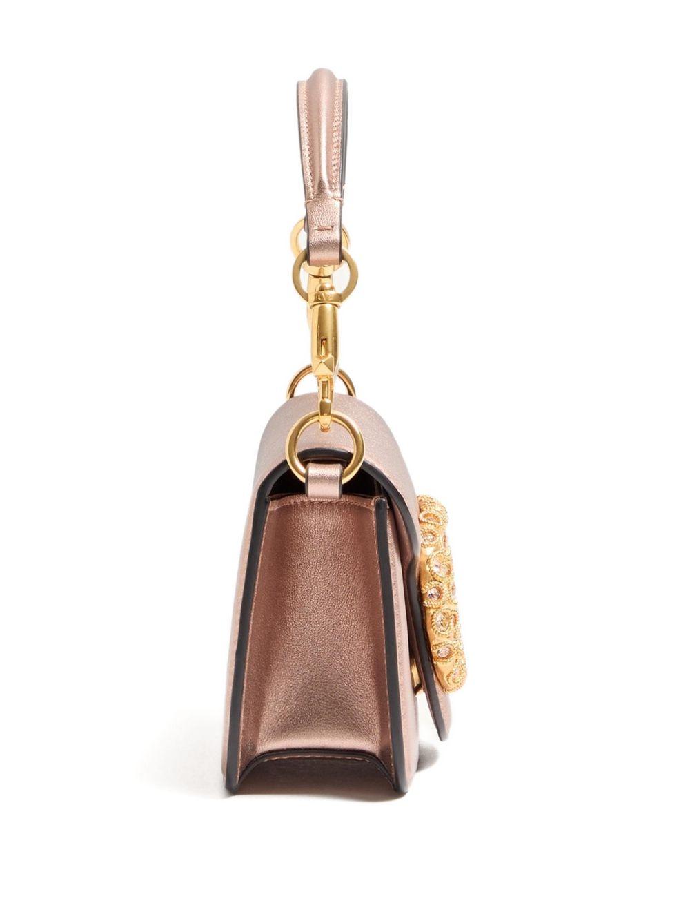 Locò Small Shoulder Bag in Laminated Calfskin with Jewel Logo 8W2B0K53LNK C2E VALENTINO GARAVANI