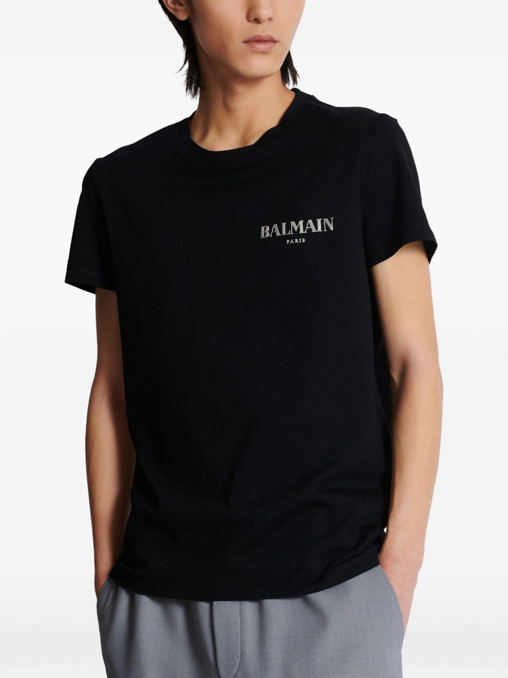 T-shirt with vintage gel Balmain logo FH1EF000GD84 EAC BALMAIN