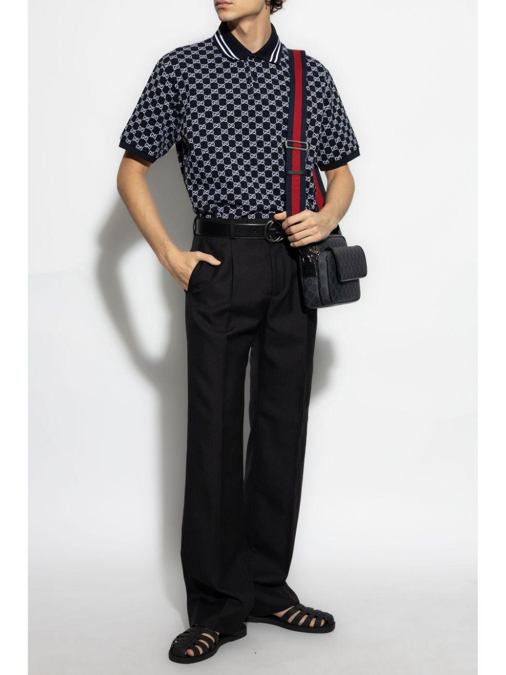 Jaquard logo-embroidered polo shirt<BR/> 788024 XJG5N4137 GUCCI