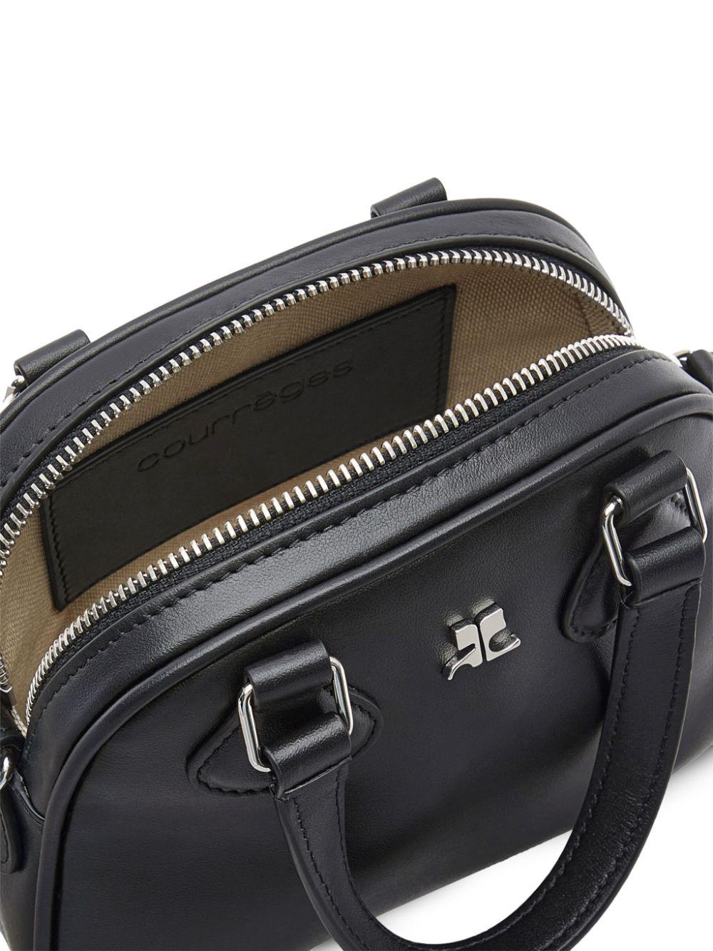 Logo leather mini bowling bag<BR/><BR/><BR/> 324GSA132CR0065 9999 COURRÈGES