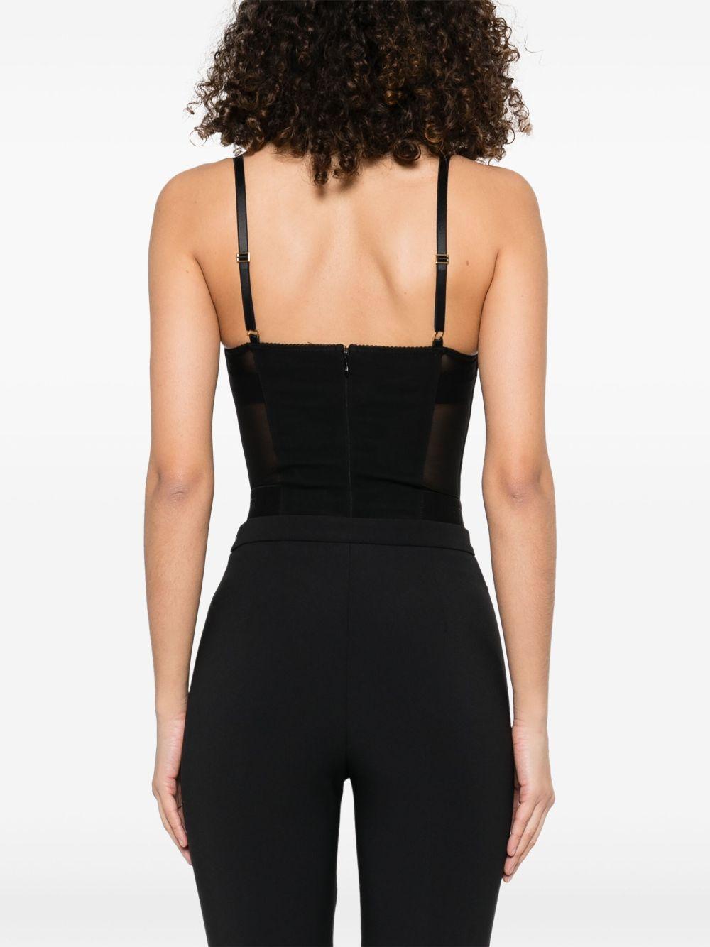 Logo-waistband bodysuit<BR/><BR/><BR/> BO02351E2 110 ELISABETTA FRANCHI
