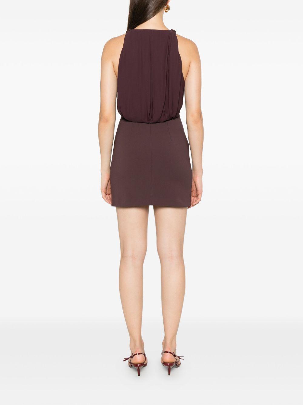 Dress in double layer crêpe and Georgette fabrics AB80856E2 EA4 ELISABETTA FRANCHI
