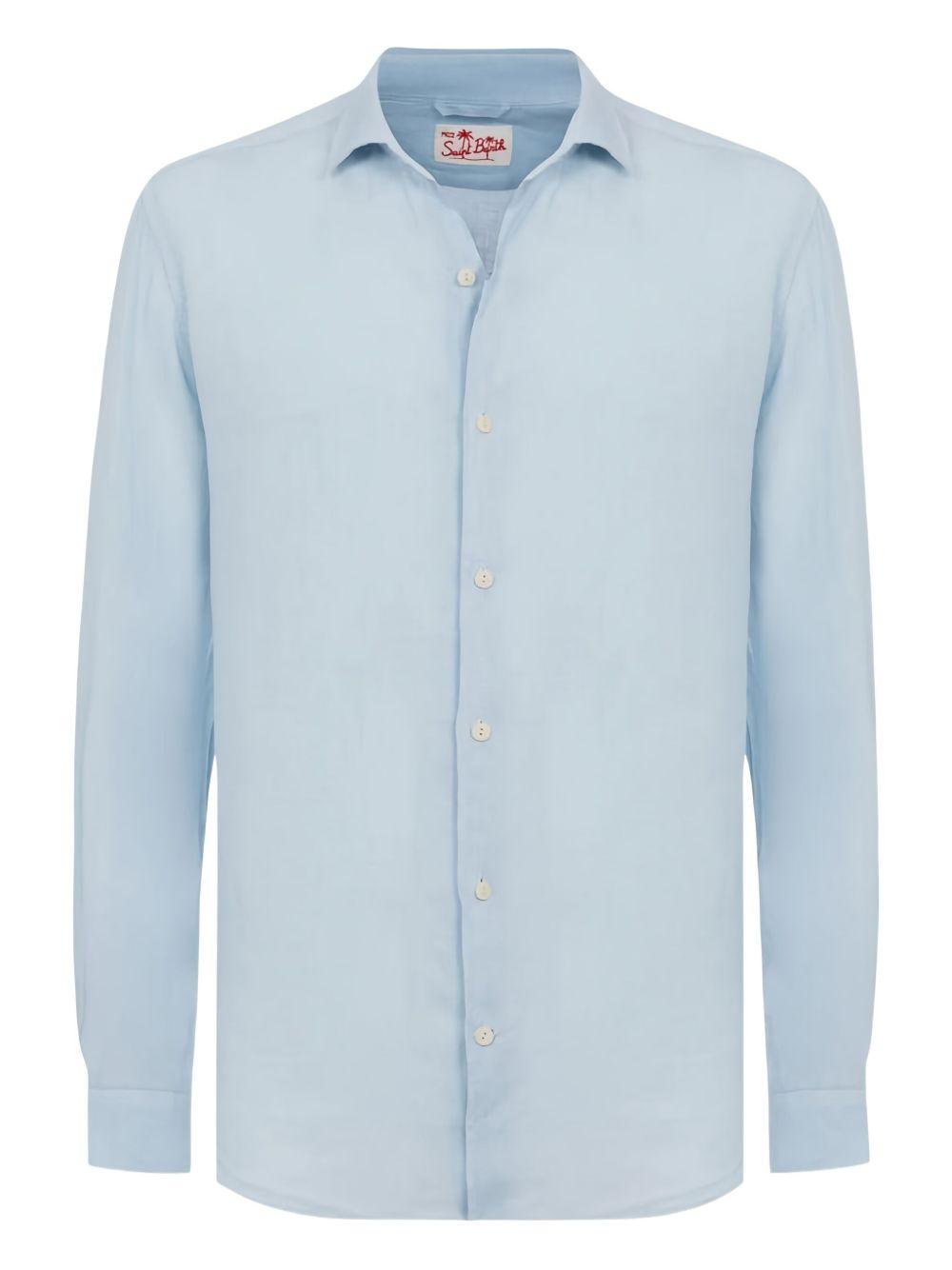 Pamplona shirt PAMPLONA 00318HLINEN 31 LIGHT BLUE MC2 SAINT BARTH
