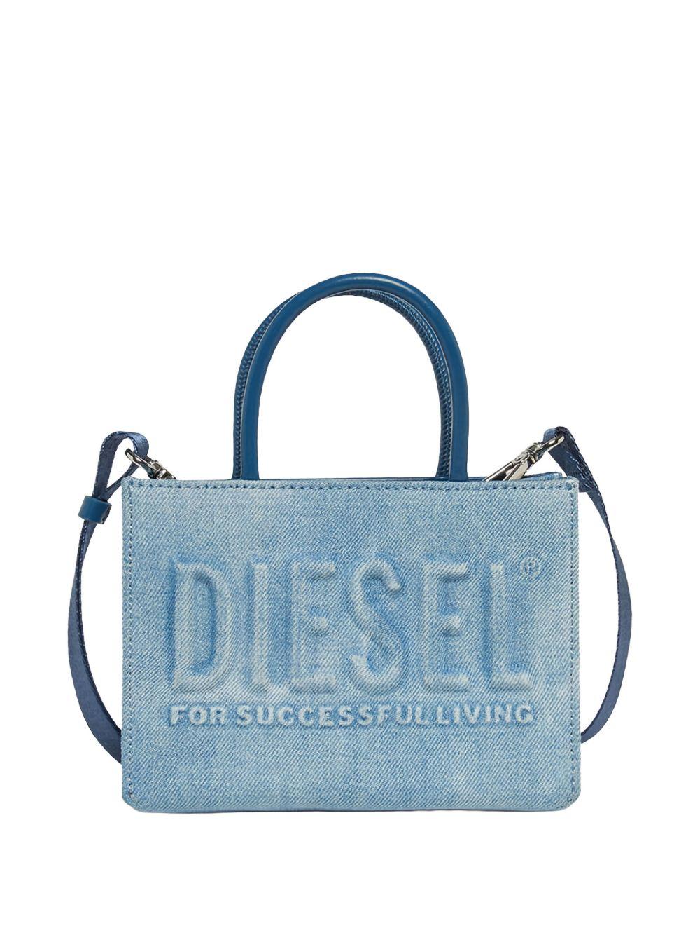 DSL 3D Mini-Bag in denim with embossed logo J02529 P1730H8457 DIESEL KIDS