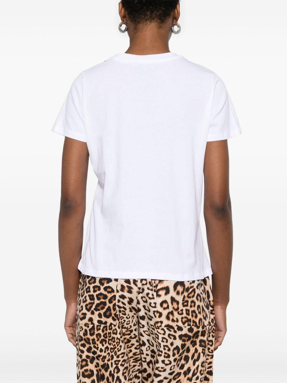 Sequinned-logo T-shirt<BR/><BR/><BR/> 251TP2070 00001 TWINSET