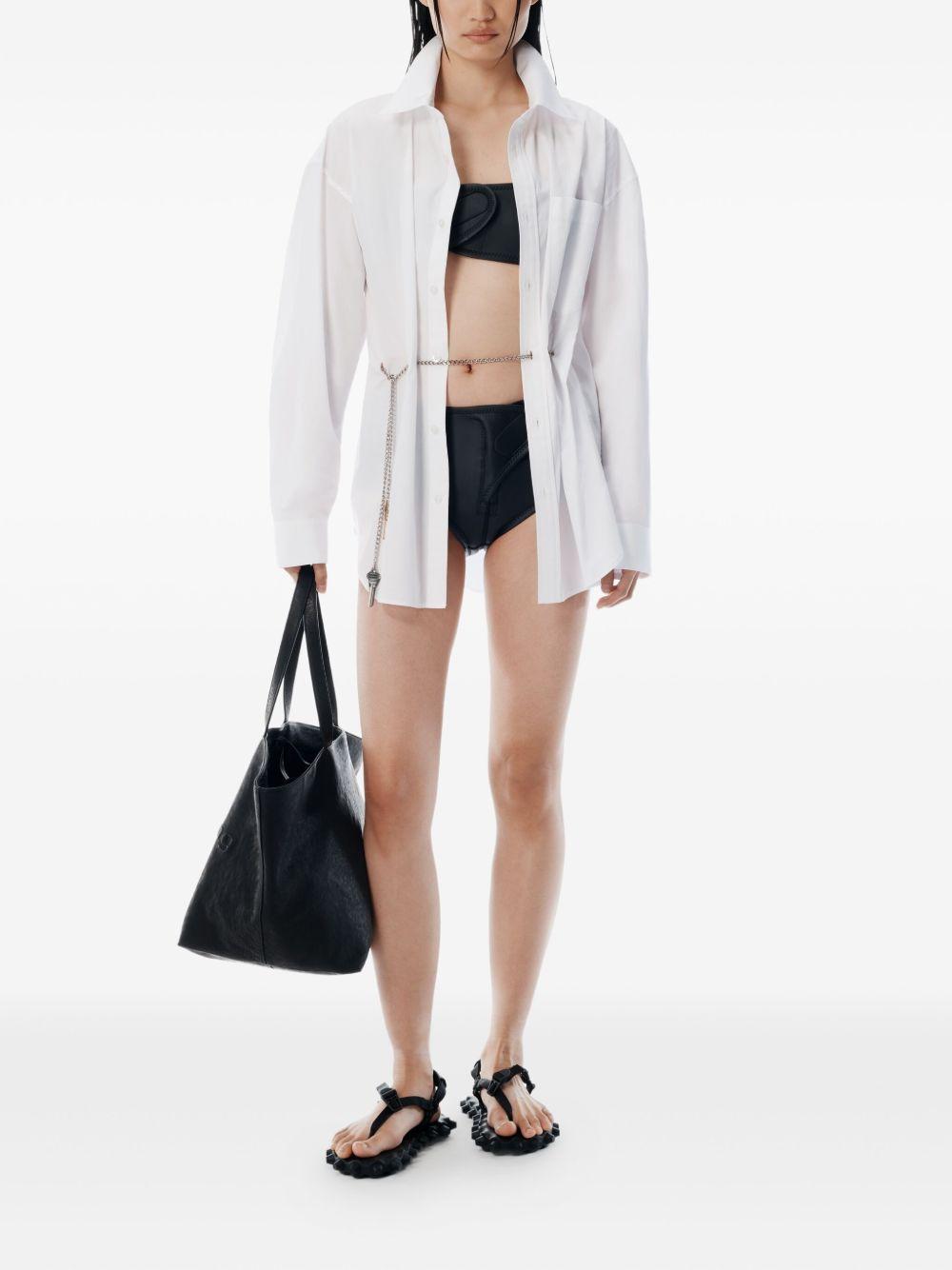 Leather Punch Tote<BR/> 20325T20L 001 ALEXANDER WANG